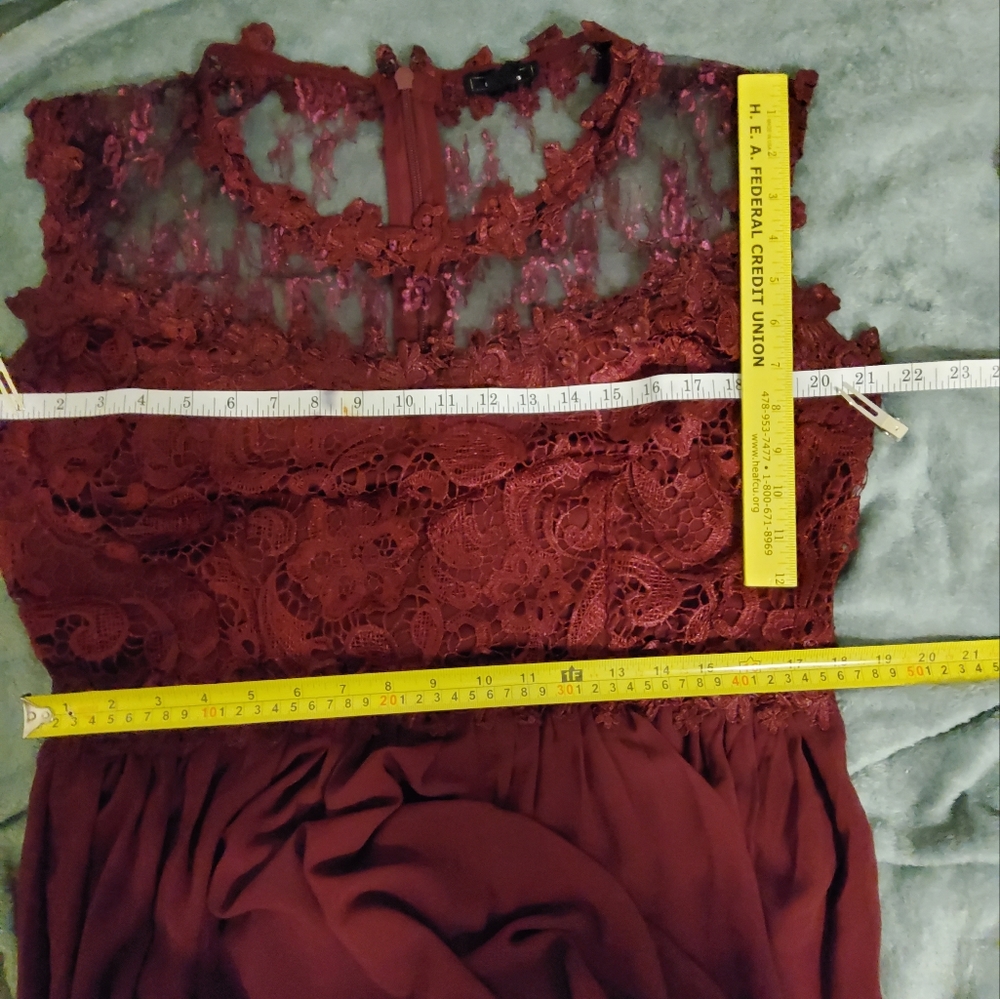 SOIEBLU WINE EMBROIDRED MAXI SLEEVELESS DRESS SIZE 2XL - Picture 7 of 10